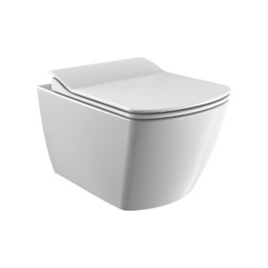 Design Hangtoilet Wit Met Bidet Rimoff Verborgen Bevestiging zonder zitting