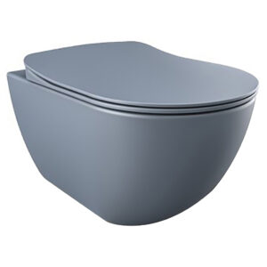 Design Ophang Wc Met Rvs Sproeier (bidet), Mat Basalt Zonder Zitting