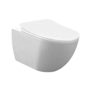 Design Ophang Wc Met Rvs Sproeier (bidet), Verborgen Bevestiging Wit Zonder Zitting