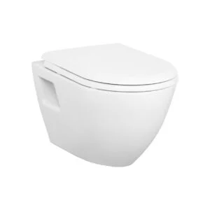 Design Ophang Wc Met Rvs Sproeier (bidet), Wit zonder zitting